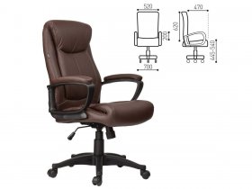 Кресло офисное BRABIX Enter EX-511, коричневое в Норильске - norilsk.mebel-nsk.ru | фото
