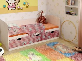 Кровать детская с ящиками 1,86 Минима Hello Kitty в Норильске - norilsk.mebel-nsk.ru | фото