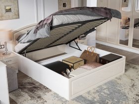 Кровать двуспальная 1,6 м Венеция КРМП-160 с подъемным механизмом в Норильске - norilsk.mebel-nsk.ru | фото