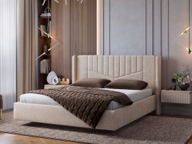 Кровать двуспальная 1,6м Диор (кашемир суфле (велюр)) в Норильске - norilsk.mebel-nsk.ru | фото