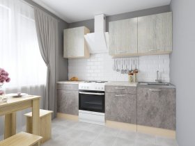 Модульная кухня Йота (пикард/цемент) в Норильске - norilsk.mebel-nsk.ru | фото