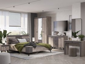 Модульная спальня Кассандра (дуб смоки/MF14) в Норильске - norilsk.mebel-nsk.ru | фото
