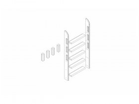 Пакет №10 Прямая лестница и опоры для двухъярусной кровати Соня в Норильске - norilsk.mebel-nsk.ru | фото